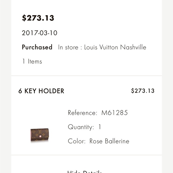 Louis Vuitton Six Key Holder Rose Ballerine Monogram - Picture 5 of 5